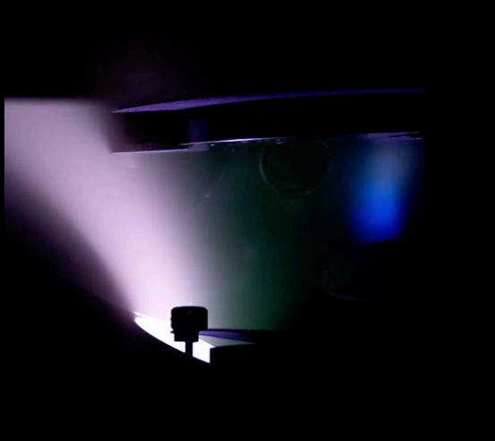 DC magnetron sputtering chamber during deposition